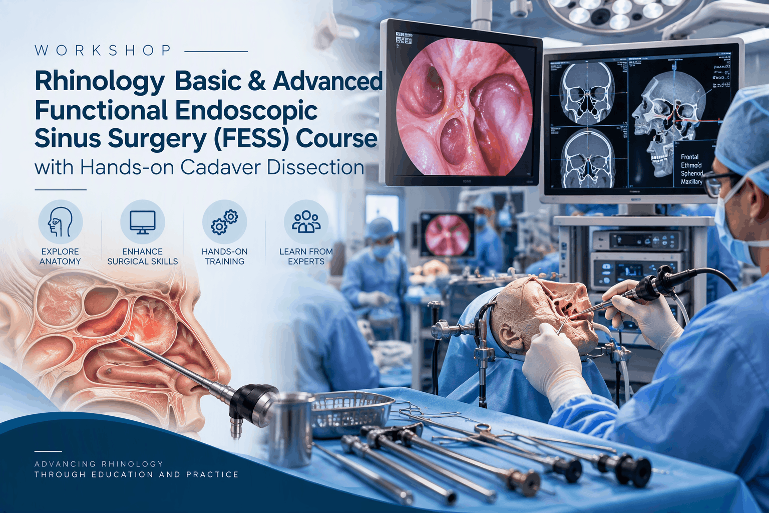 16TH PAN ARAB RHINOLOGY BASIC & ADVANCED FUNCTIONAL ENDOSCOPIC SINUS SURGERY (FESS) COURSE WITH HANDS-ON CADAVER DISSECTION