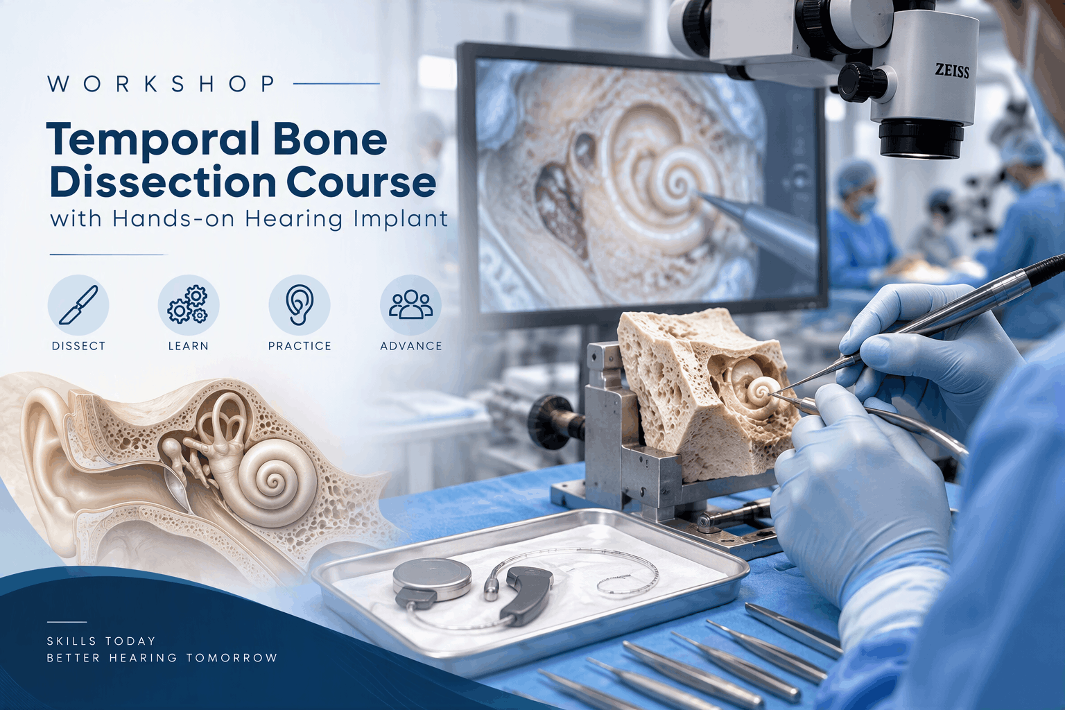 14TH TEMPORAL BONE DISSECTION COURSE WITH HANDS-ON HEARING IMPLANT